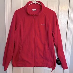 Columbia pink fleece zip up XL